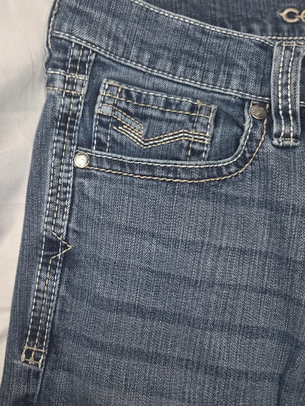 Cody James Men's 32x34 Straight Leg Stretch Jeans Medium Wash Western Denim